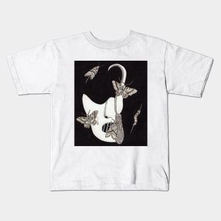 Hannibal Mask and Black Witch Moths Kids T-Shirt